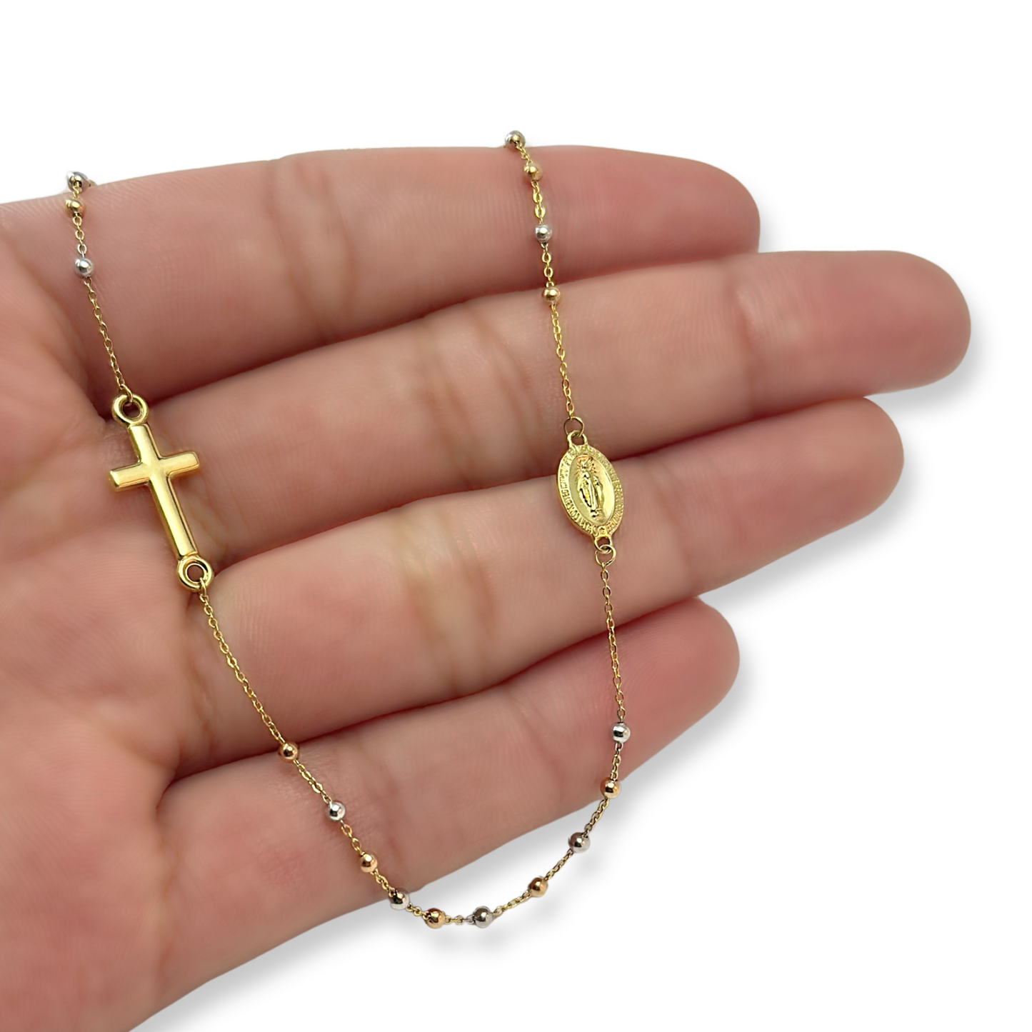 TRI-COLOR GOLD ROSARY