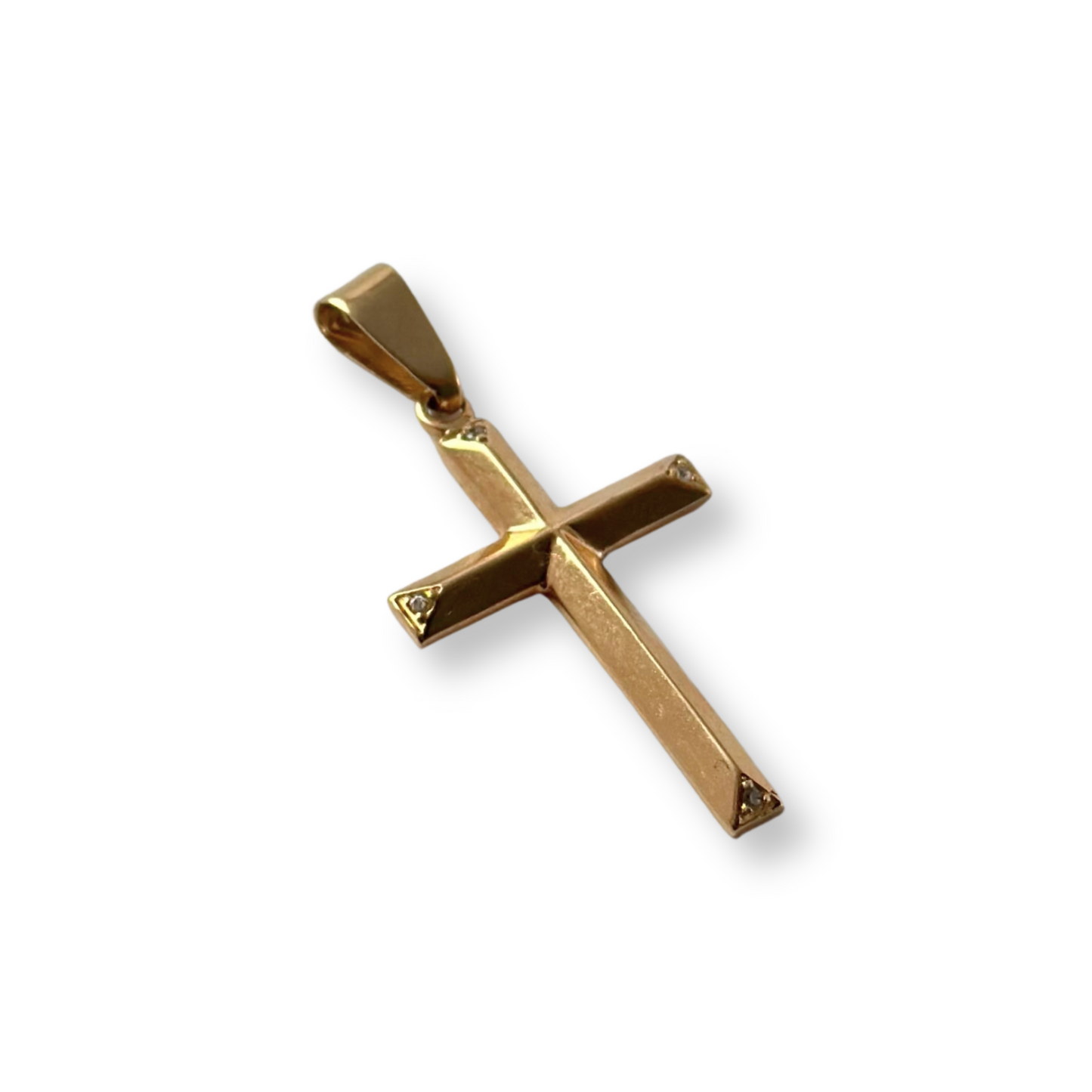 CROSS PENDANT WITH DIAMOND-CUT TIPS