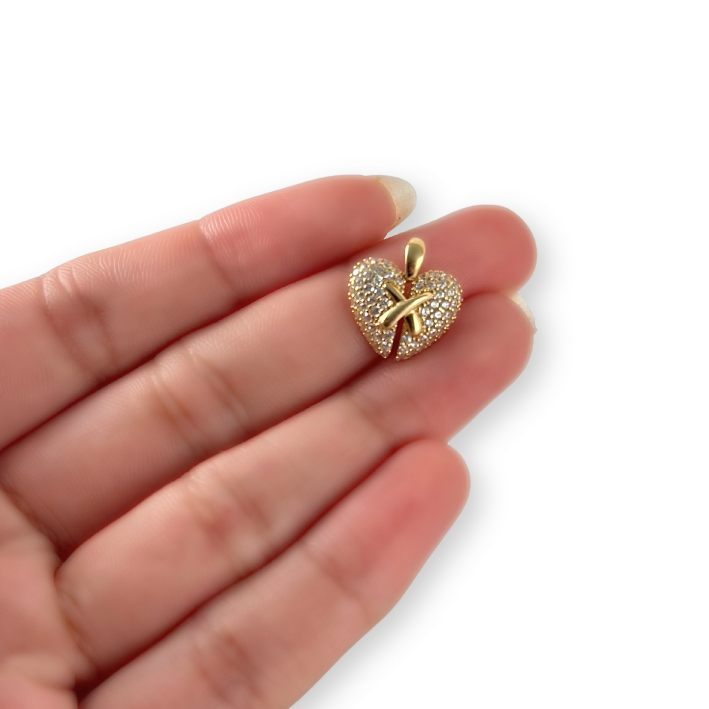HEART PENDANT WITH STONES