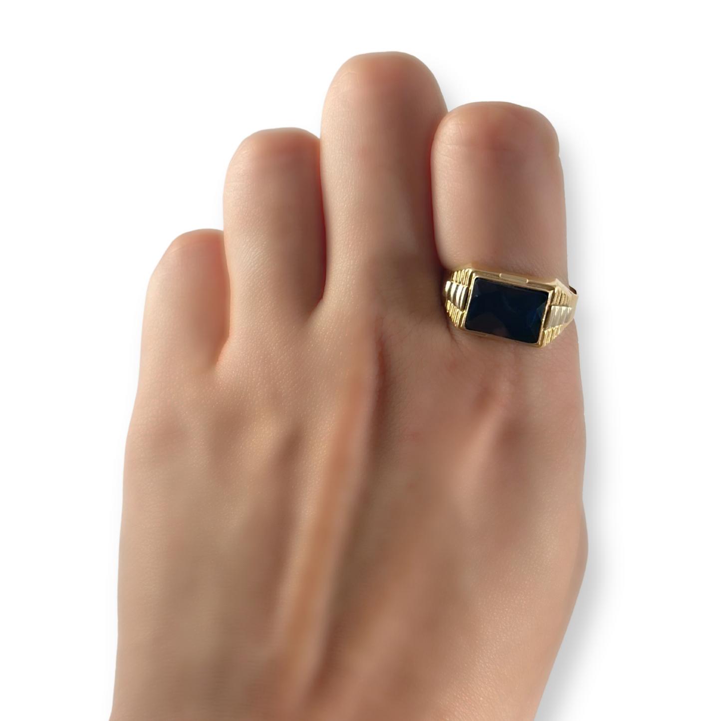 ANILLO DE HOMBRE CON PIEDRA AZUL
