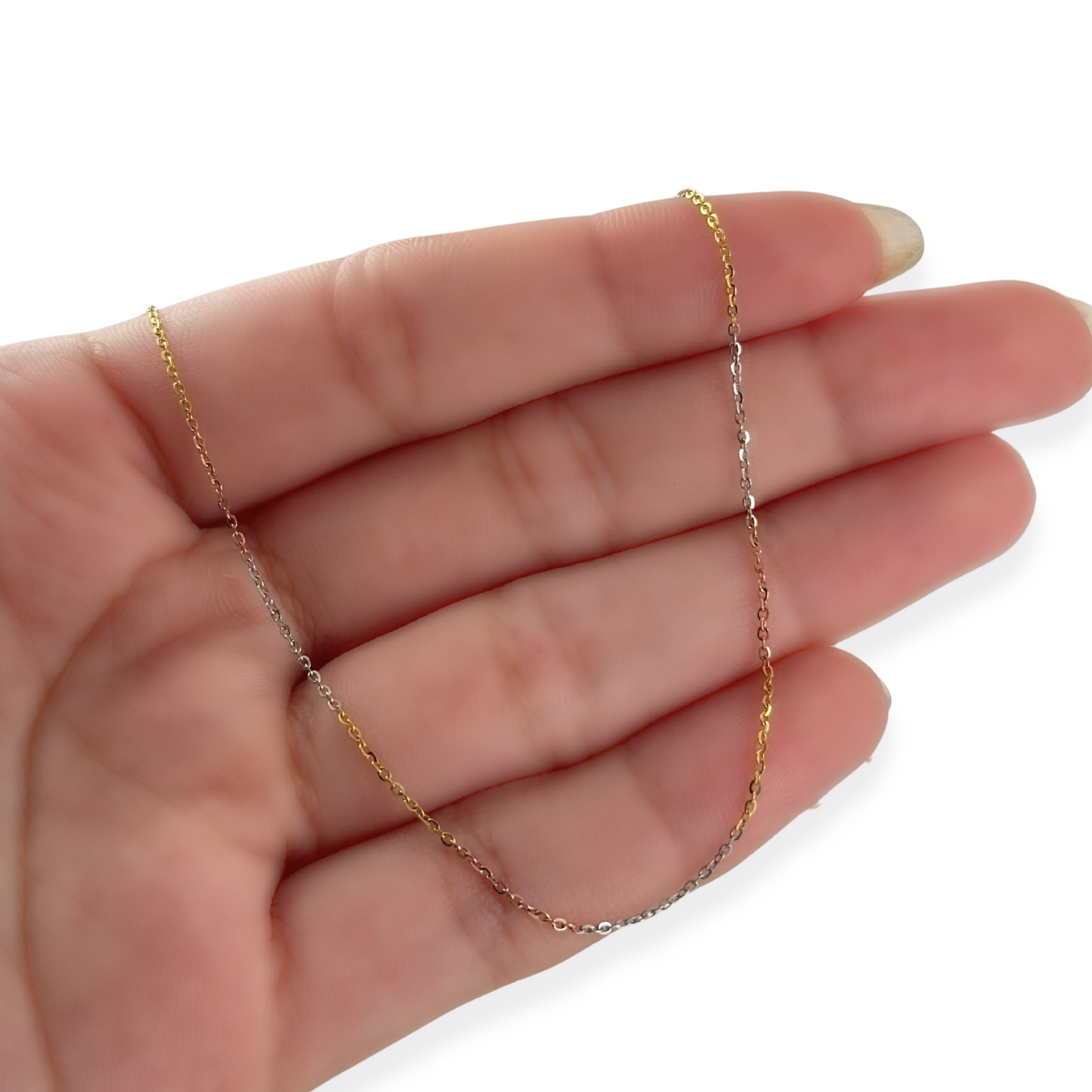 LINK CHAIN TRICOLOR GOLD