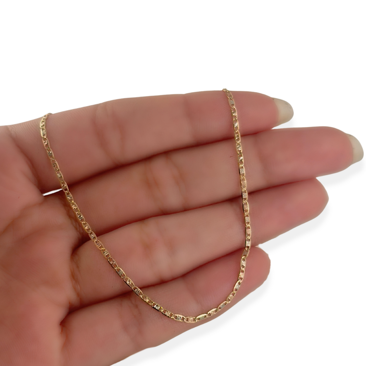 FLAT CHAIN THREE-TONE GOLD