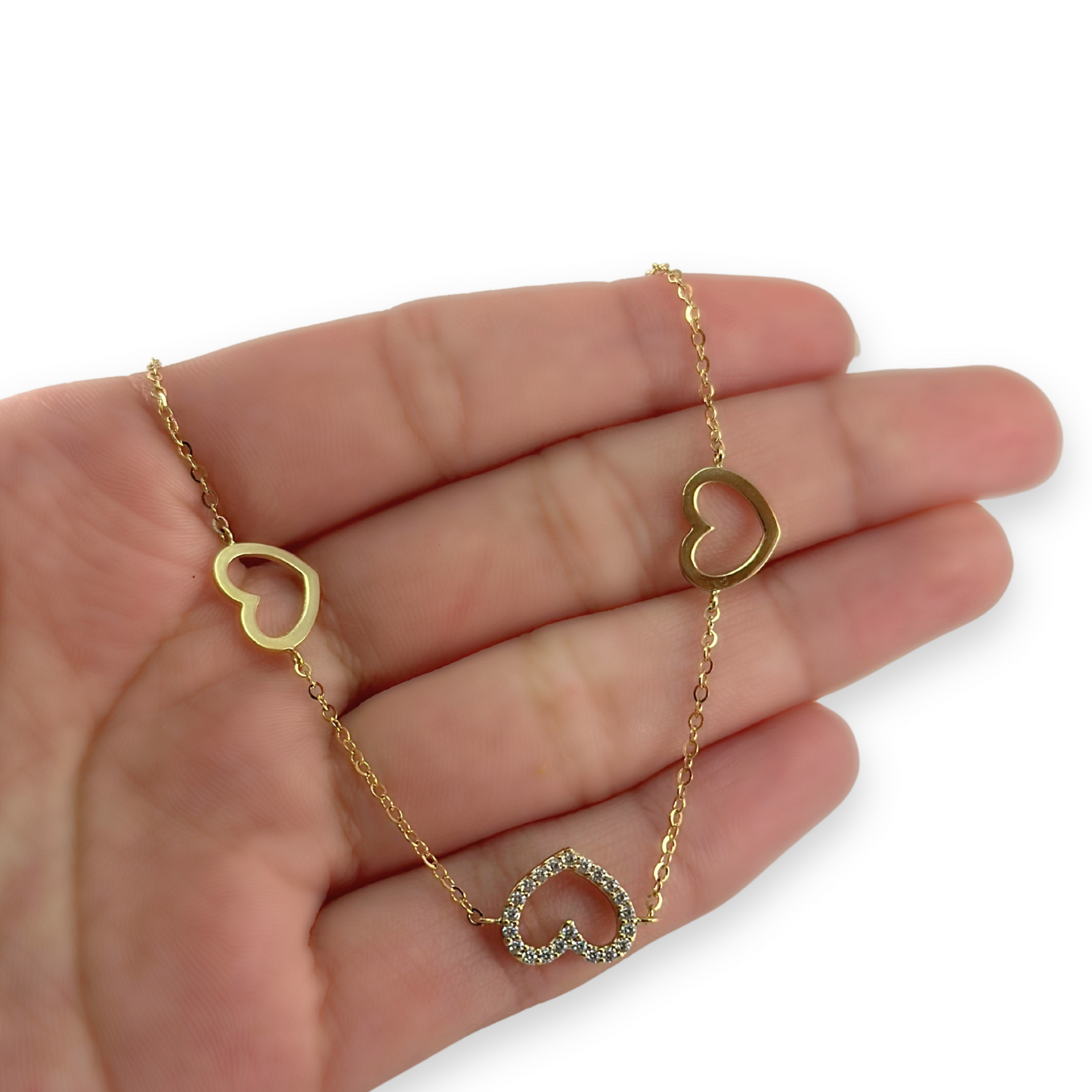PULSERA DE TRES CORAZONES