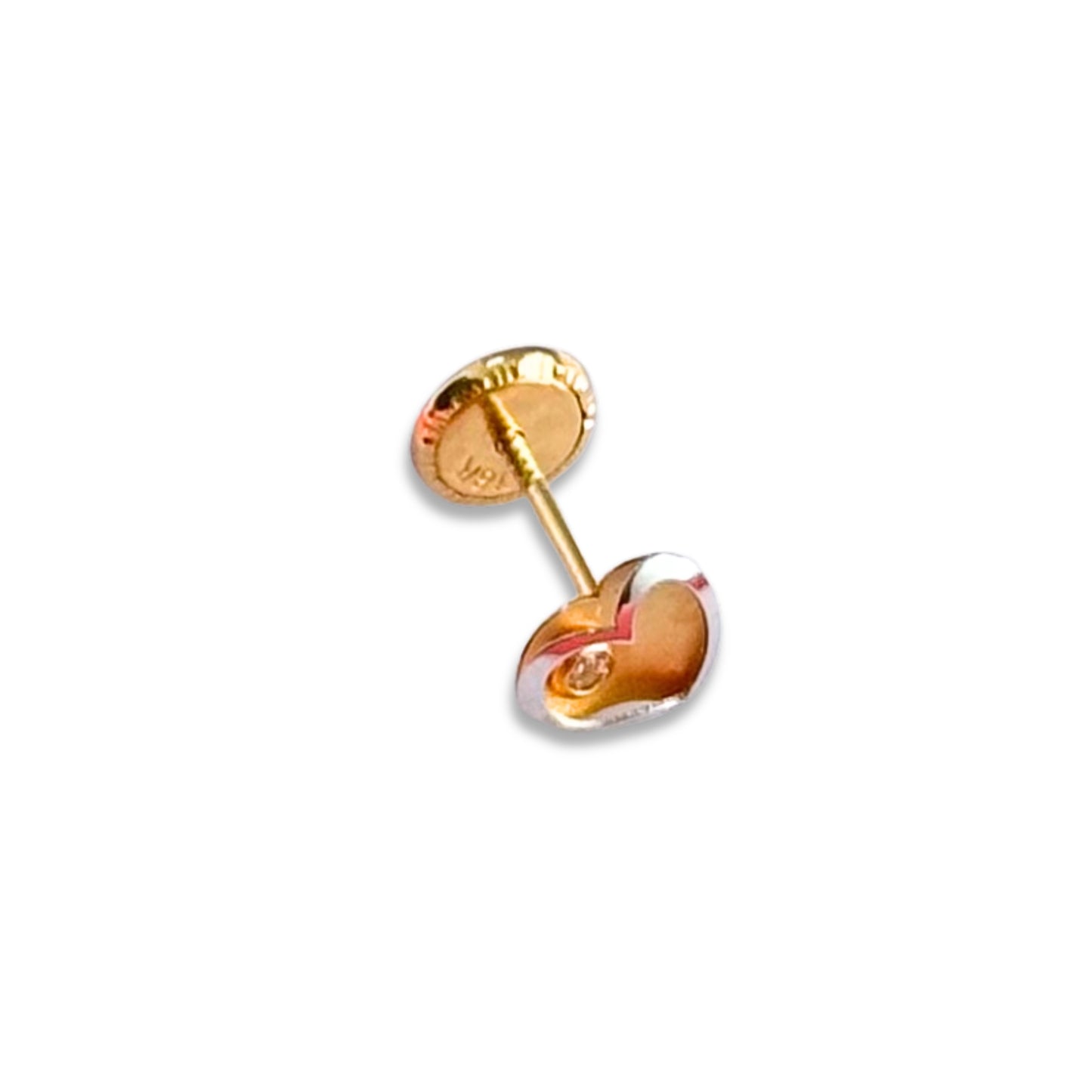 HEART STUD EARRINGS WITH STONE