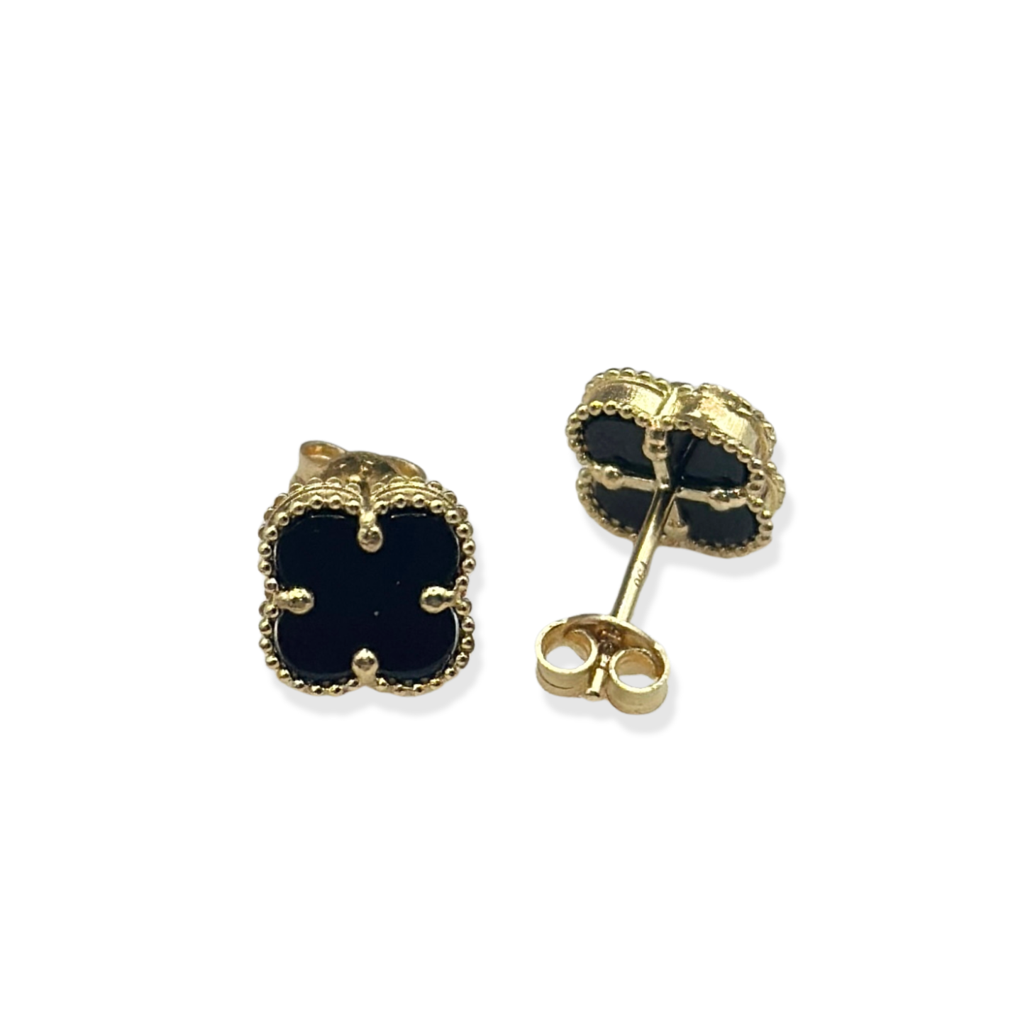 PENDIENTES DE TRÉBOL DE PIEDRA