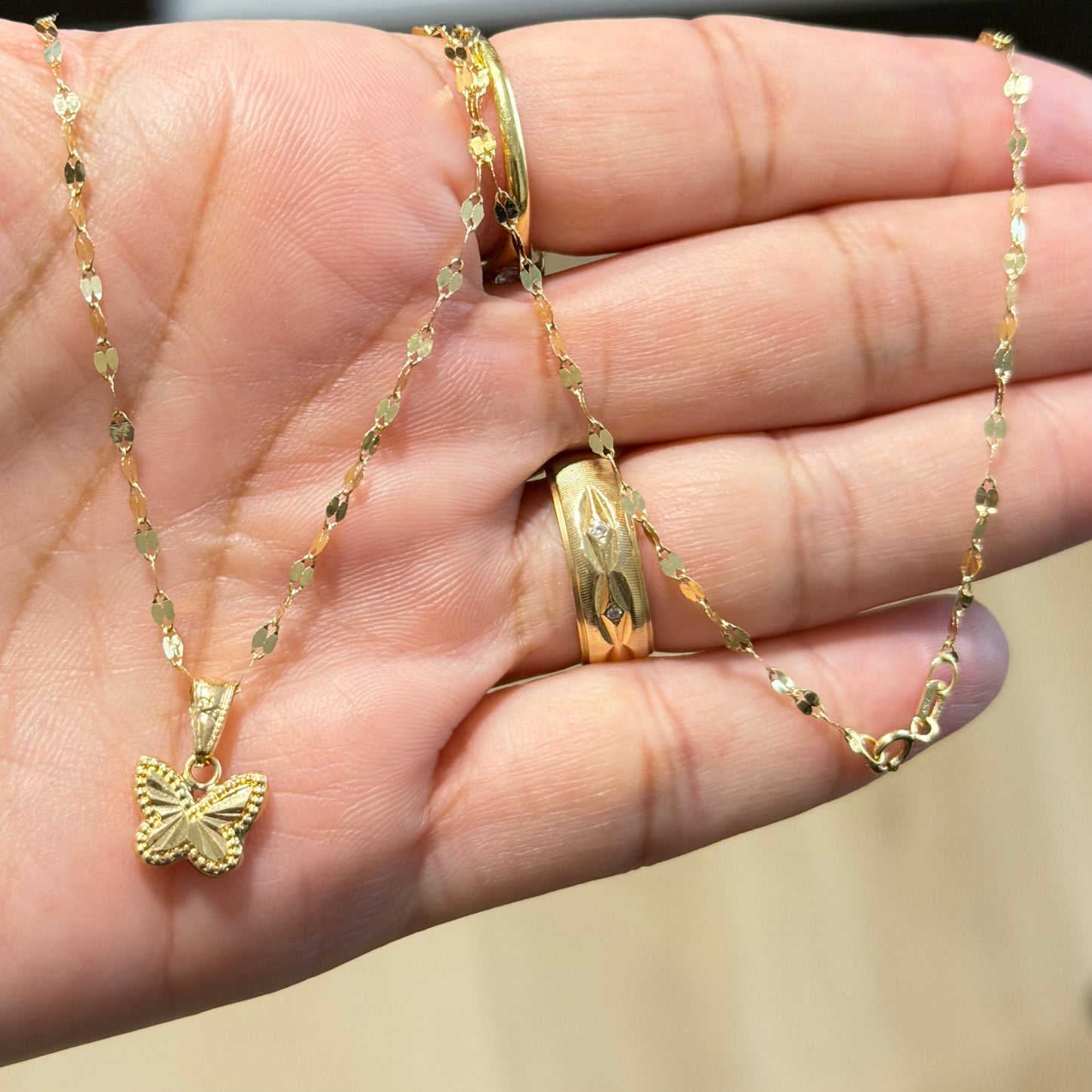 FLOR ESPEJO CHAIN WITH PENDANT