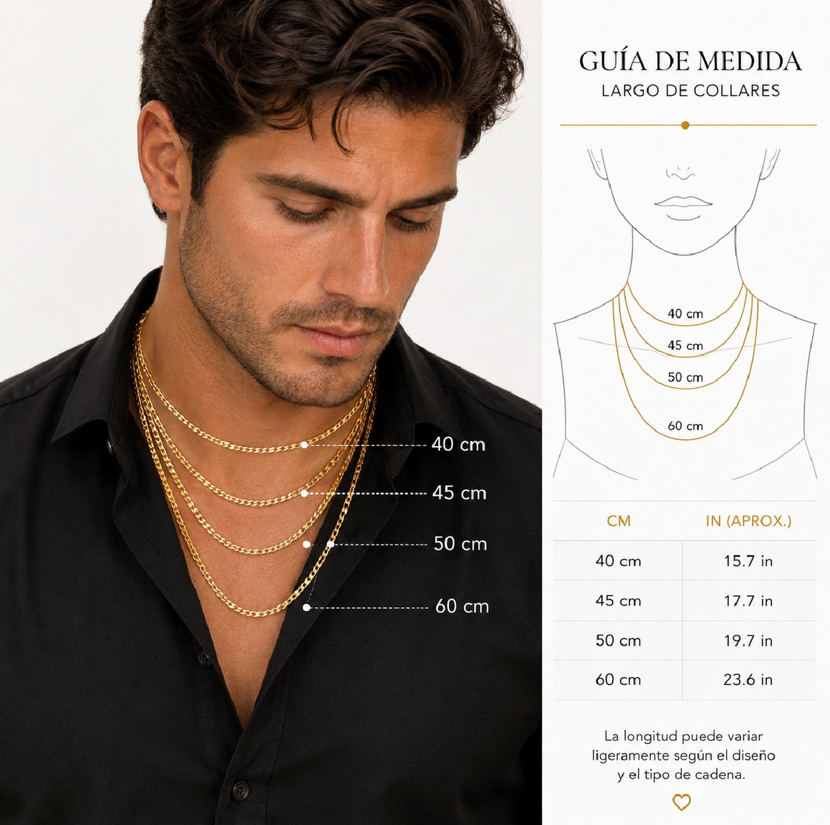 Cubana Chain / 7 gr / 60 cm / 4 mm / 18K Italian Gold