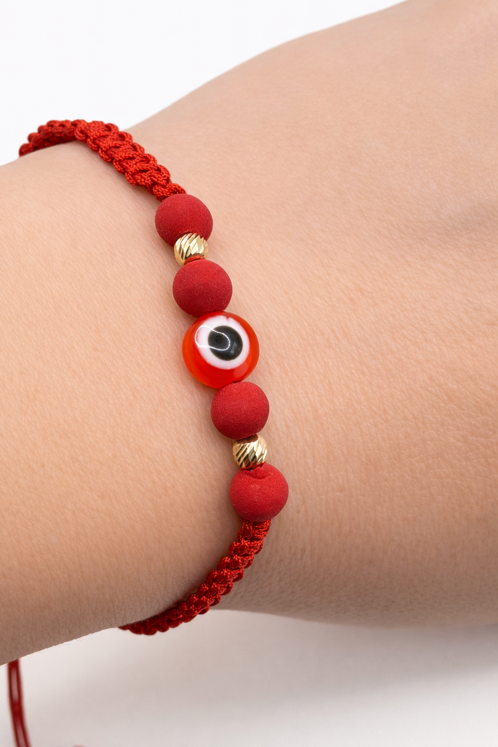 Bracelet with gold beads