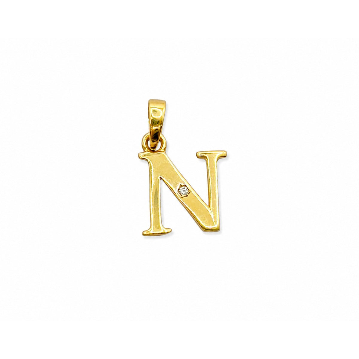 Letter N Pendant / 0.65 gr / 1.6 cm / 18K Gold