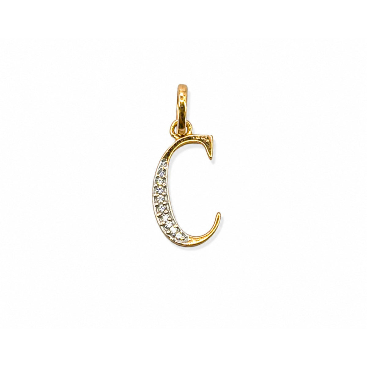 Letter C Pendant / 0.57 gr / 2 cm / 18K Gold