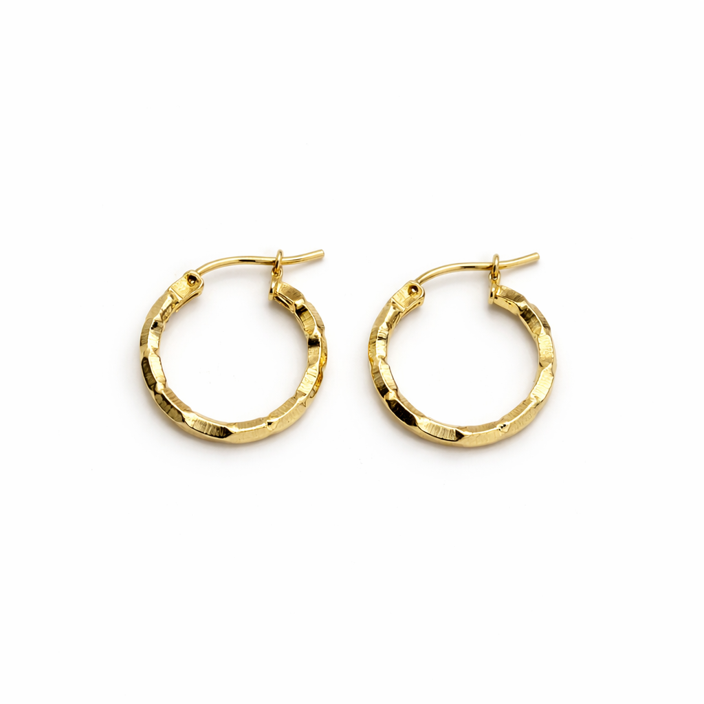 PENDIENTES DE ARO CON DIAMANTES