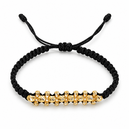 Bracelet with gold beads / 1.17 gr / 5, 3 mm