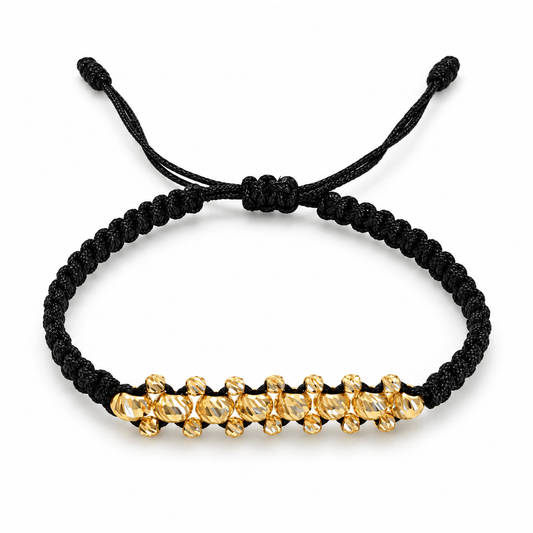 Bracelet with gold beads / 1.17 gr / 5, 3 mm
