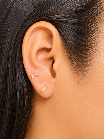 EIFFEL TOWER EARRINGS / 0.7gr / 4 MM / GOLD 18K
