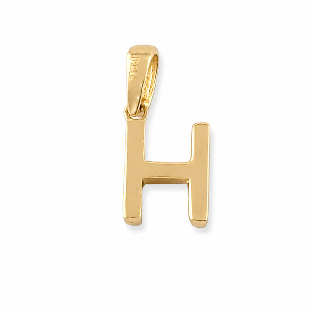 LETTER H PENDANT/ 0.95 gr / 1.5 cm / 18K ITALIAN GOLD