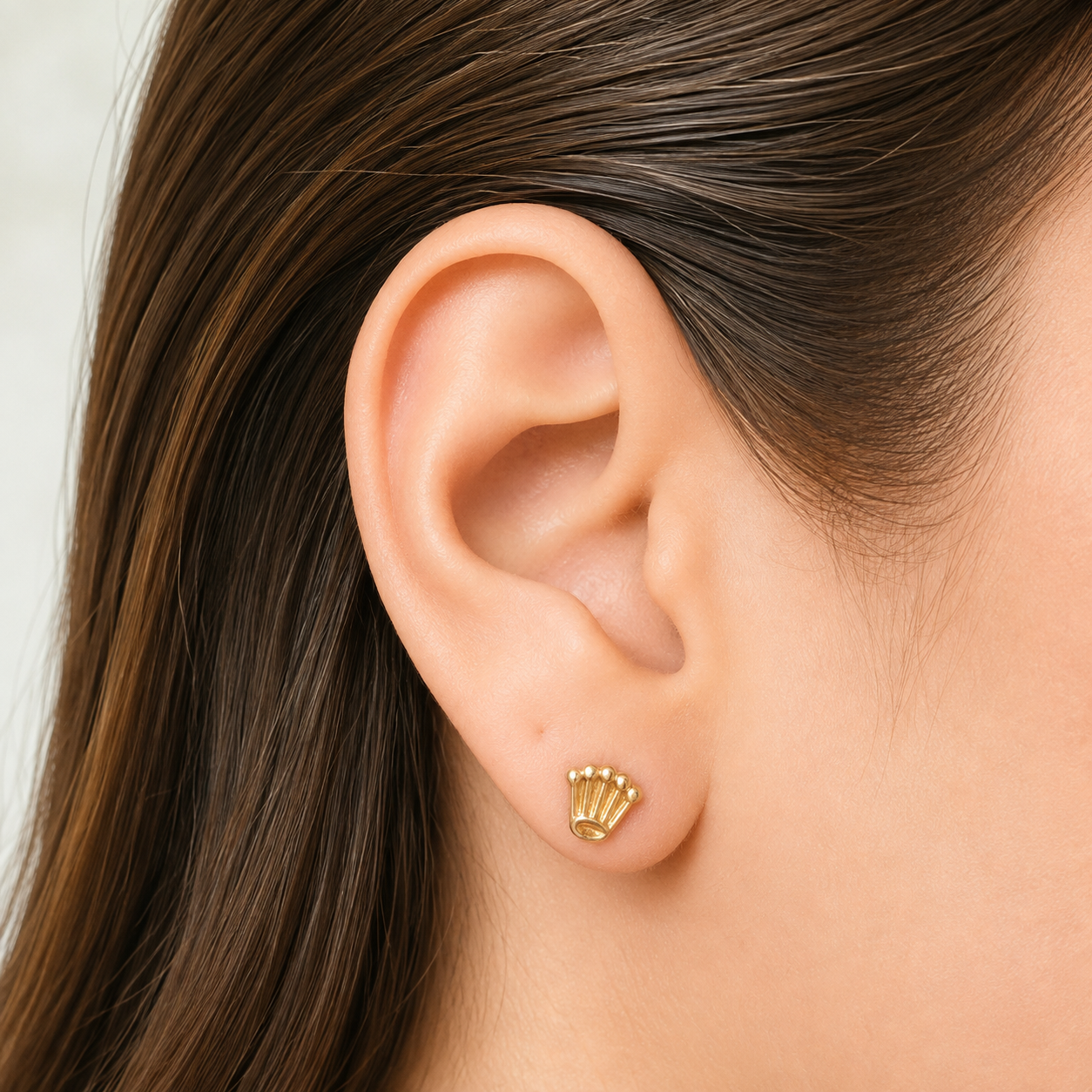 Pendientes de silueta RX / 0,65 g / 6 mm / Oro de 18 quilates