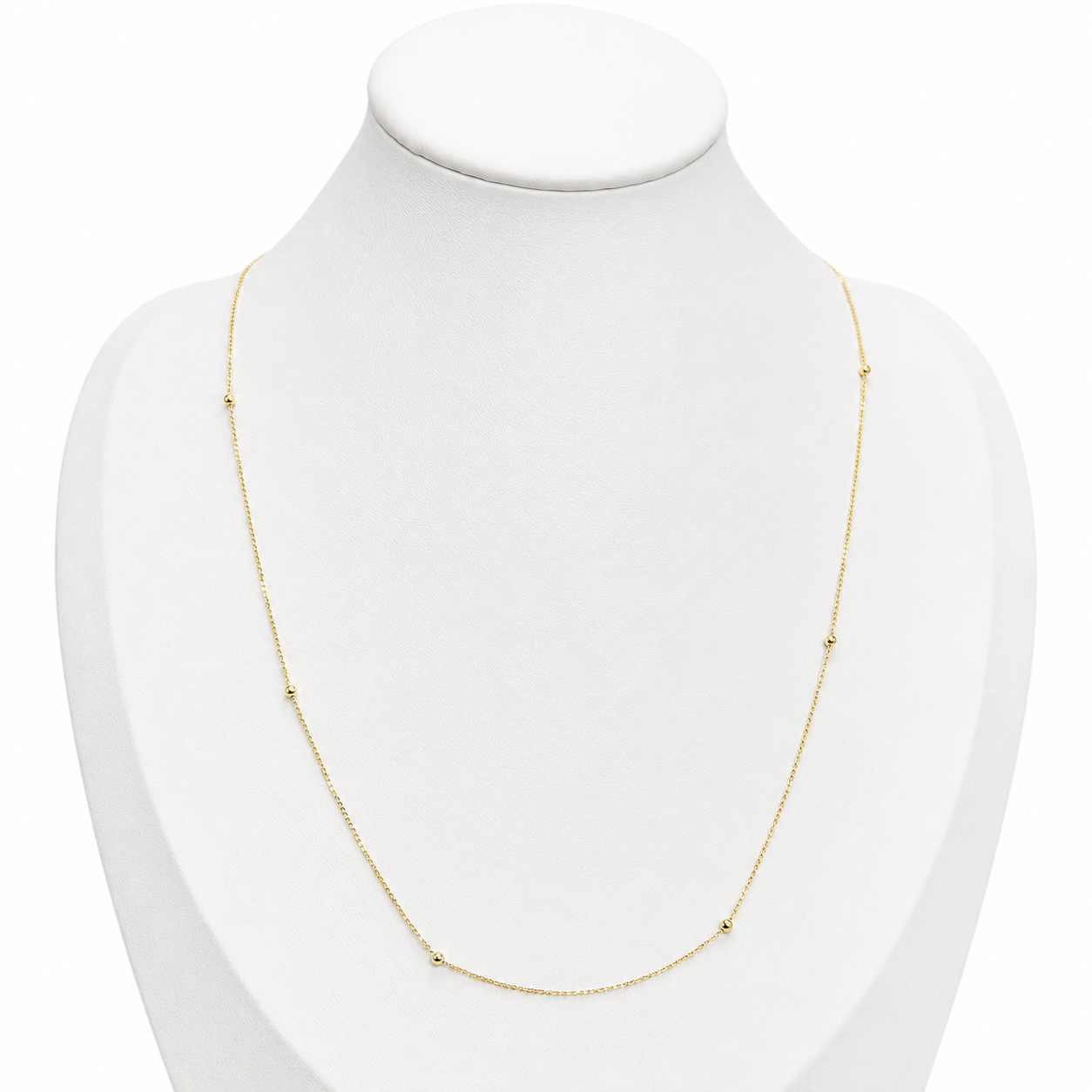 Minimalist Satellite Bead Chain
 1.33g/ 45cm/ 1mm/ 18K Italian Gold