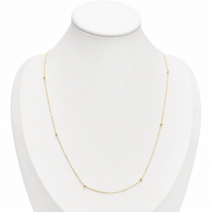 Minimalist Satellite Bead Chain
 1.33g/ 45cm/ 1mm/ 18K Italian Gold