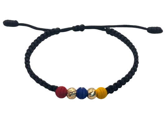 Bracelet with gold beads