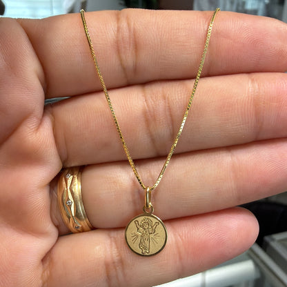 Veneciana Chain With Pendant / 2.03 45cm/ 1.2mm/ 18K Italian Gold
