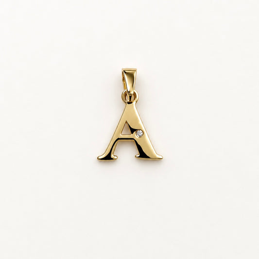 Letter A Pendant / 0.64 gr / 1.6 cm / 18K Italian Gold