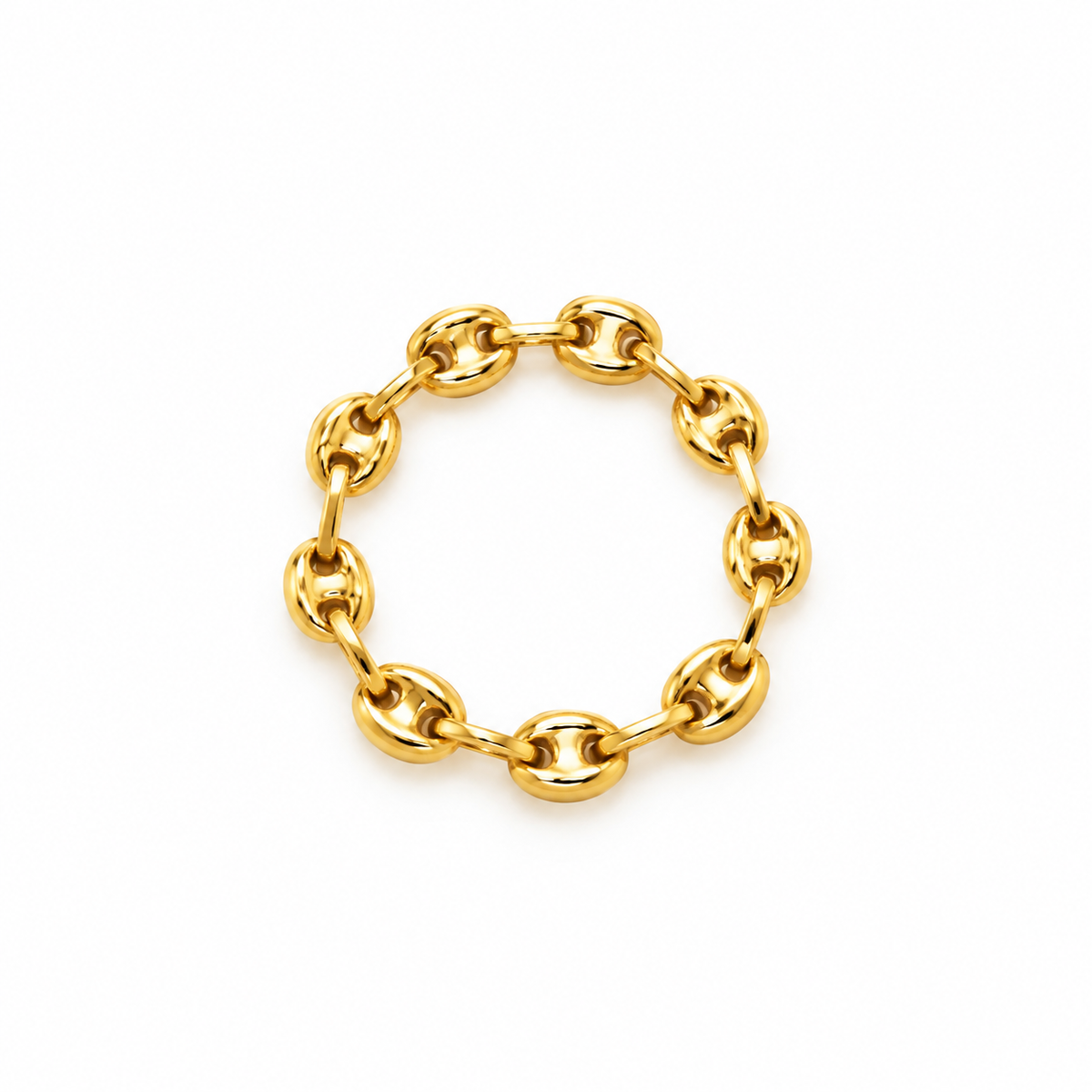 Gc Chain-Style Ring / 1.5 gr / Size 5, 6, 7, 8 / 18K Gold
