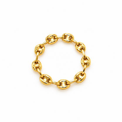 Gc Chain-Style Ring / 1.5 gr / Size 5, 6, 7, 8 / 18K Gold