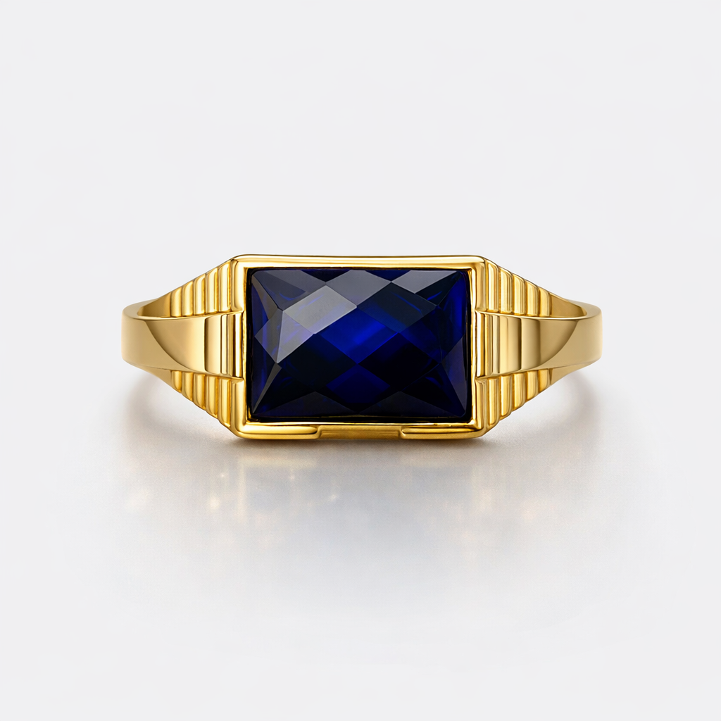 ANILLO DE HOMBRE CON PIEDRA AZUL