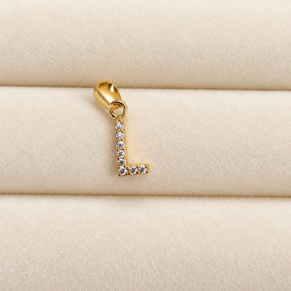 Letter L Pendant / 0.50 gr / 1.5 cm / 18K Italian Gold