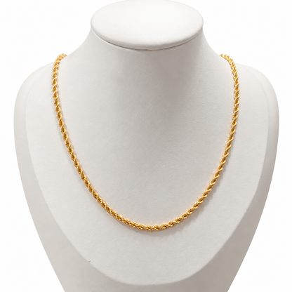 Rope Chain / 2.83 gr / 50 cm / 3 mm / 18K Italian Gold