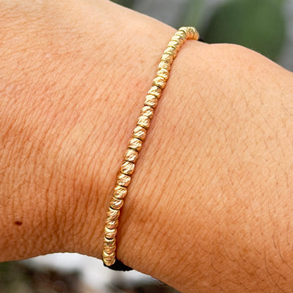 Bracelet with Gold Beads / 1.04 gr / 3 mm