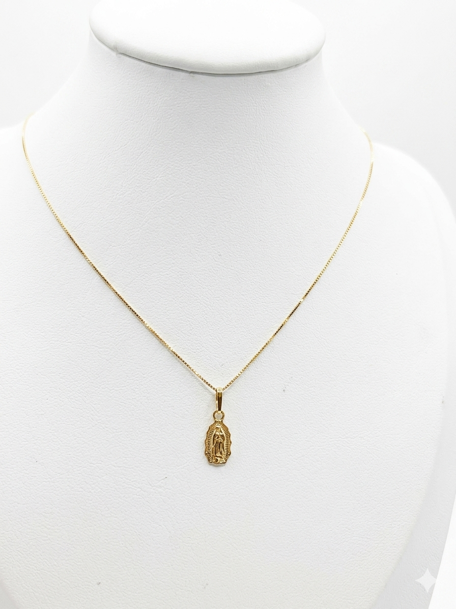 CADENA VENECIANA CON DIJE GUADALUPE