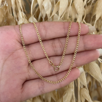 Mini Cubana Chain / 1.58 gr / 45 cm / 2 mm / 18K Italian Gold