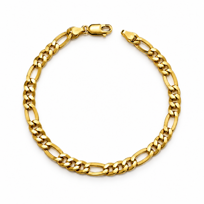 Pulsera Fígaro / 4.65 gr / 19 cm / 5 mm / Oro italiano de 18K