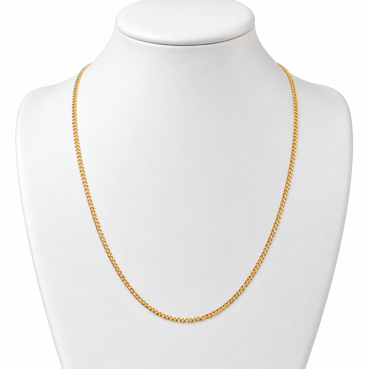 Mini Cubana Chain / 1.58 gr / 45 cm / 2 mm / 18K Italian Gold