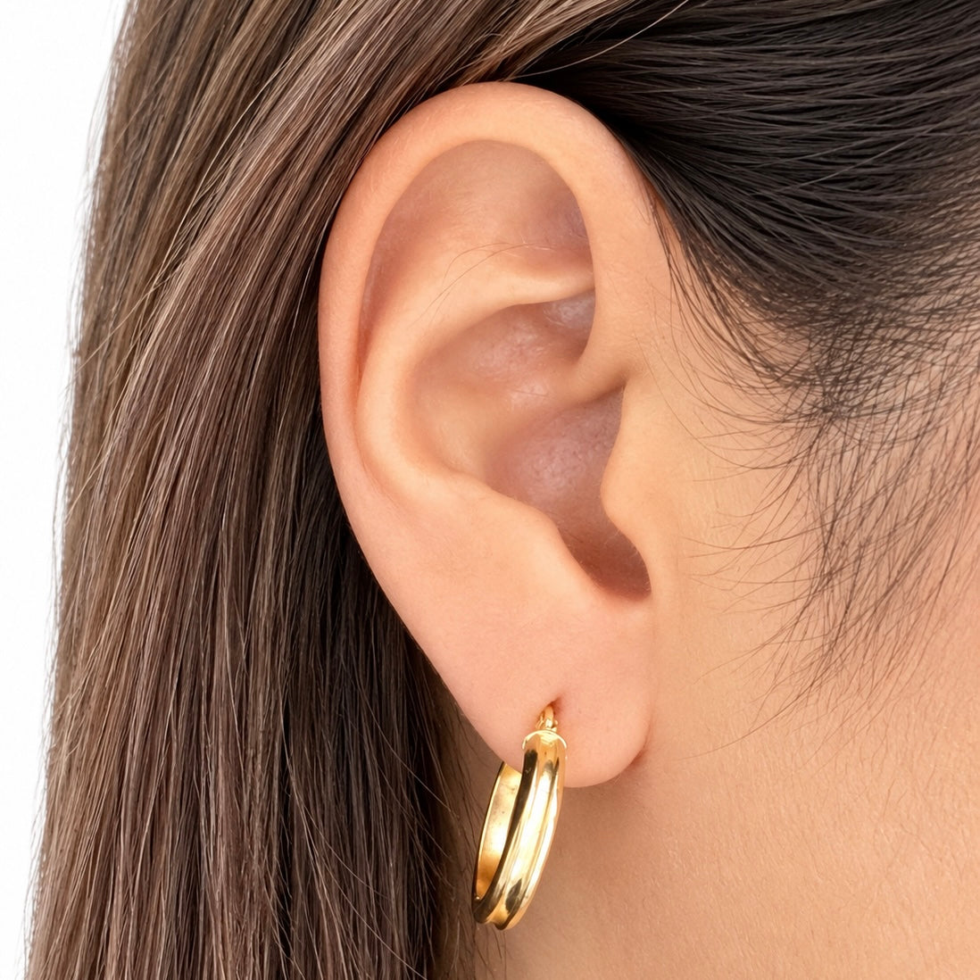 Luisa Earrings / 1.96 gr / 2.4 cm / 18K Italian Gold