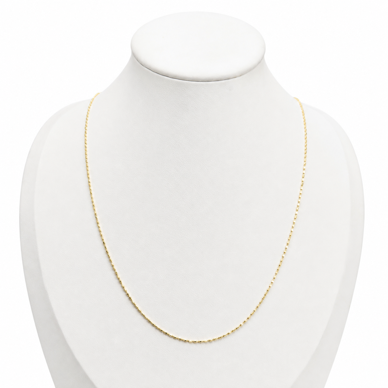 Minimalist Bar Chain g1.93/ 45cm/ 1mm/ 18K Italian Gold