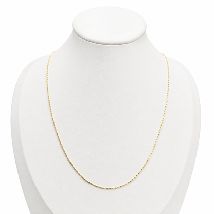 Minimalist Bar Chain g1.93/ 45cm/ 1mm/ 18K Italian Gold