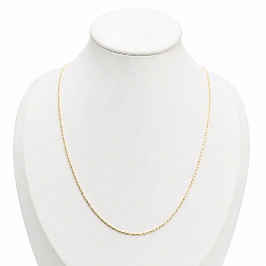 Minimalist Bar Chain g1.93/ 45cm/ 1mm/ 18K Italian Gold