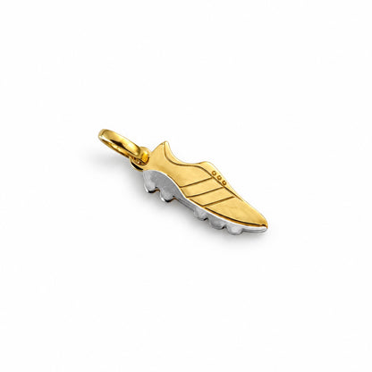 Two-Tone Soccer Cleat Pendant  / 1.09 gr / 2.5 cm / 18K Italian Gold