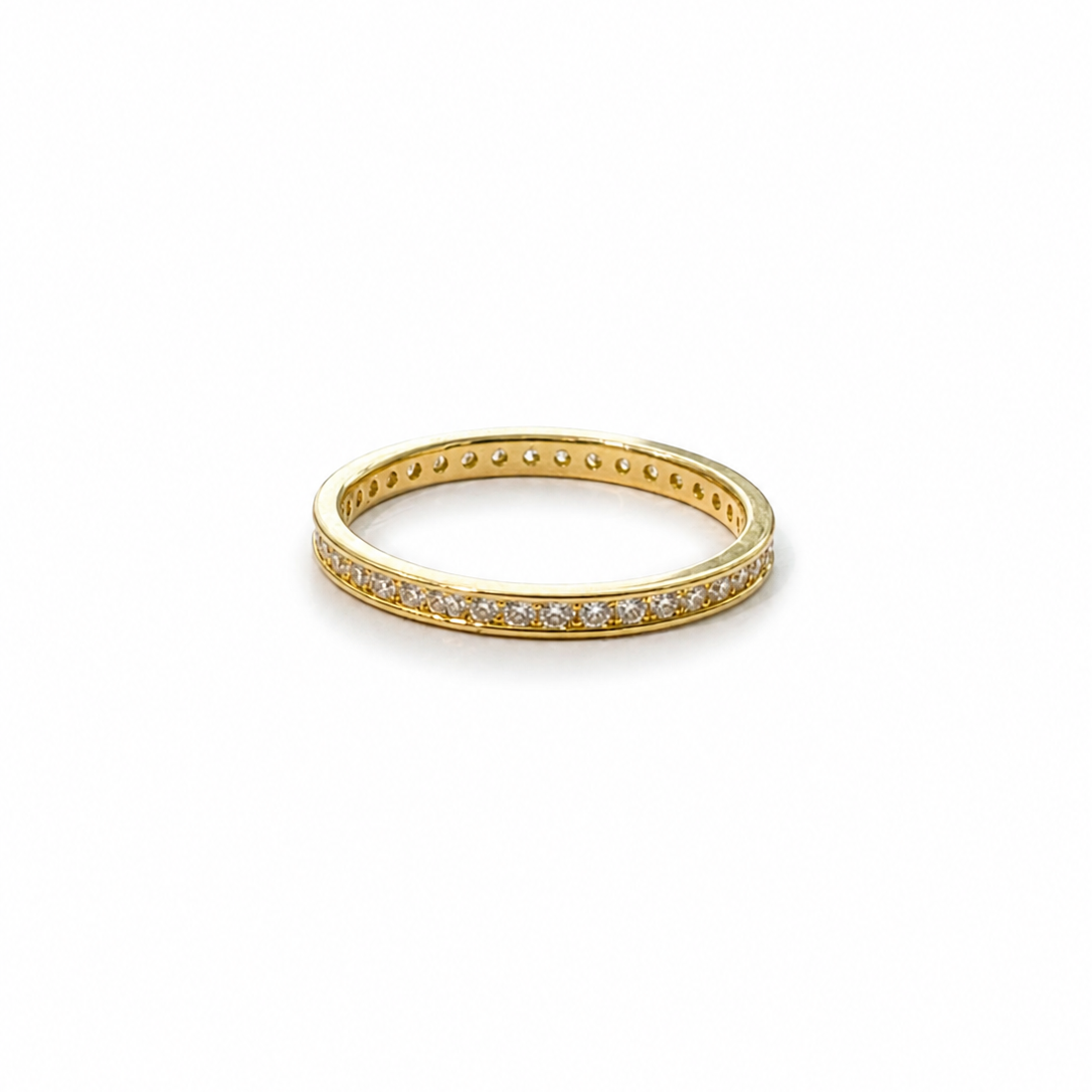 Eternity Ring / 1.83 gr / Size 7 1/2 / 18K Italian Gold