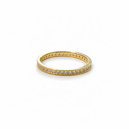 Eternity Ring / 1.83 gr / Size 7 1/2 / 18K Italian Gold