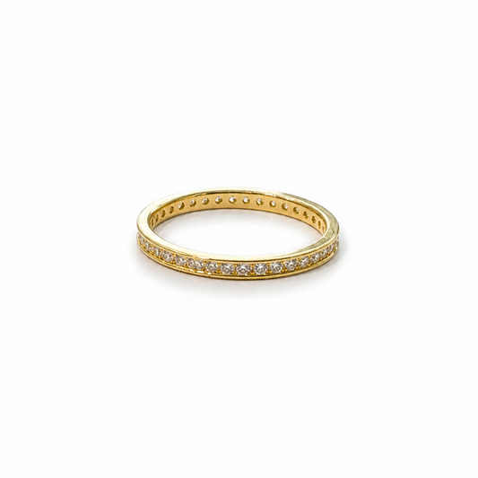Eternity Ring / 1.83 gr / Size 7 1/2 / 18K Italian Gold