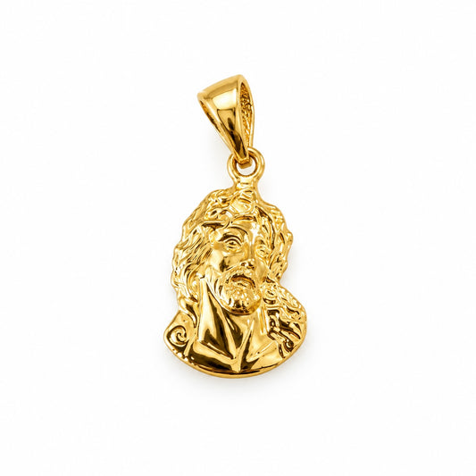 Jesus Christ Face Pendant / 1.14 gr / 2.6 cm / 18K National Gold