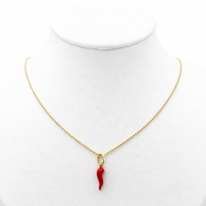 MILITARY CHAIN WITH HORN CHARM