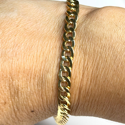 Pulsera Cubana / 5g/ 20.5cm/ 6mm/ Oro Italiano de 18K