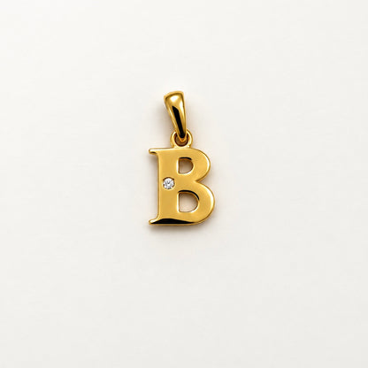 Letter B Pendant / 0.86 gr / 1.7 cm / 18K Italian Gold