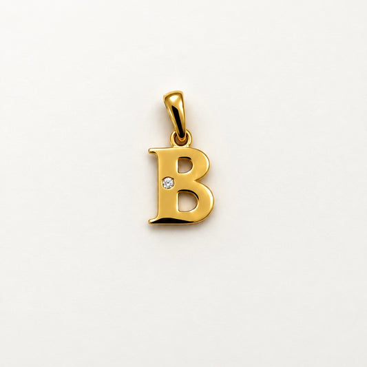 Letter B Pendant / 0.86 gr / 1.7 cm / 18K Italian Gold