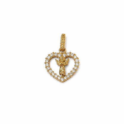 Divine Child Heart Pendant/ 0.6g / 1.5cm / 18K Gold