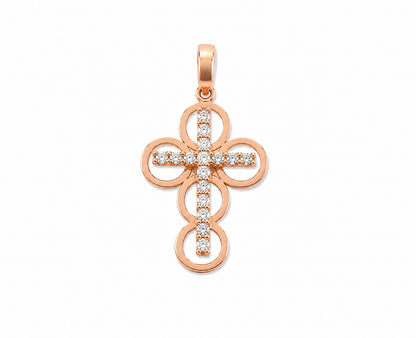 CROSS PENDANT / 1.21 gr / 2.5 cm / 18K ITALIAN GOLD